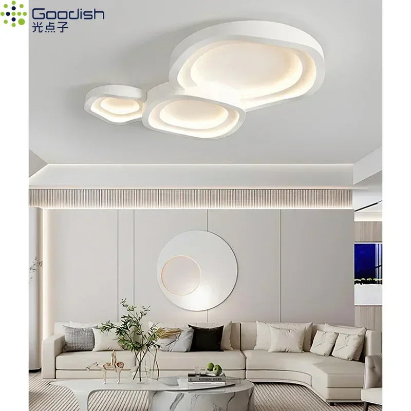 Modern Nordic Led Ceiling Lights Round Minimalist Lamps for Kitchen Living Dining Children's Room Art Home Decoration Chandelier