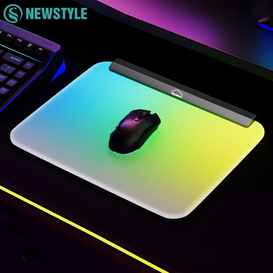 Gaming Mouse Mat  Fully Illuminated RGB Gaming Mouse Pad LED Panel lights Night Light Chasing Light USB For Mouse and Keyboard