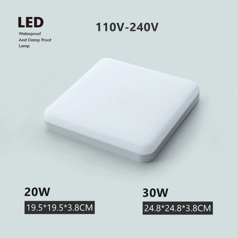 15W 20W Outdoor LED Wall Lamp AC220V Waterproof Garden Porch Surface Mounted Sconce Light Bathroom Moistureproof Ceiling Light