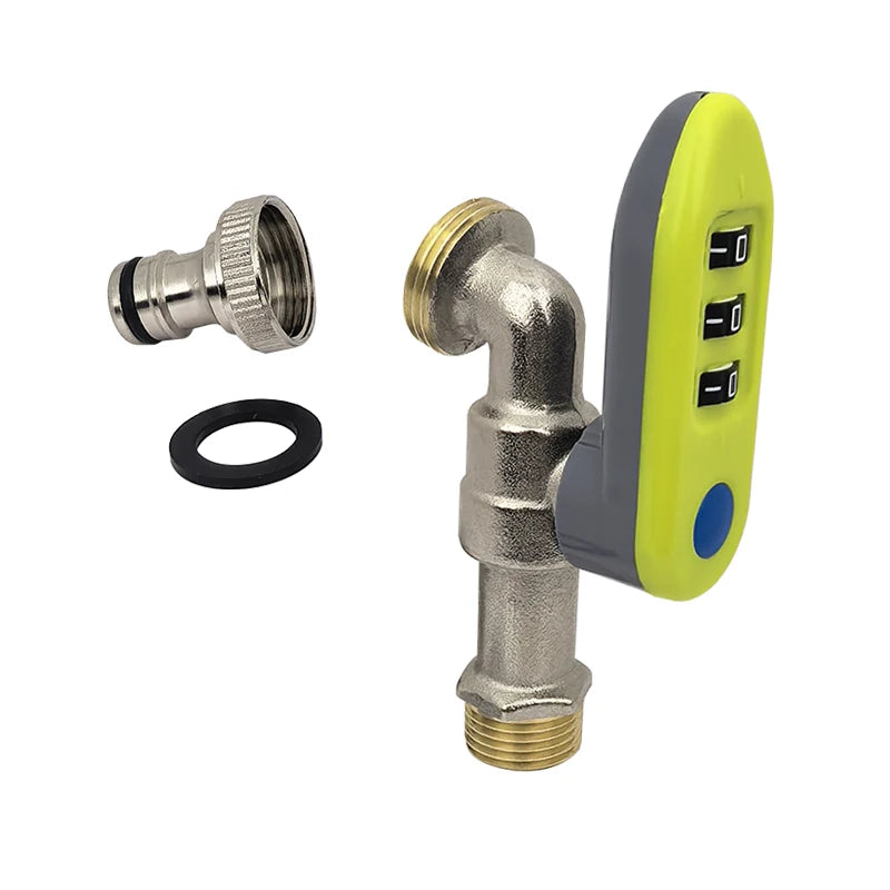 A Faucet with A Password Lock, Suitable for Outdoor Gardens, Public Places, Made of Brass, Pipe Fitting Connected Valve