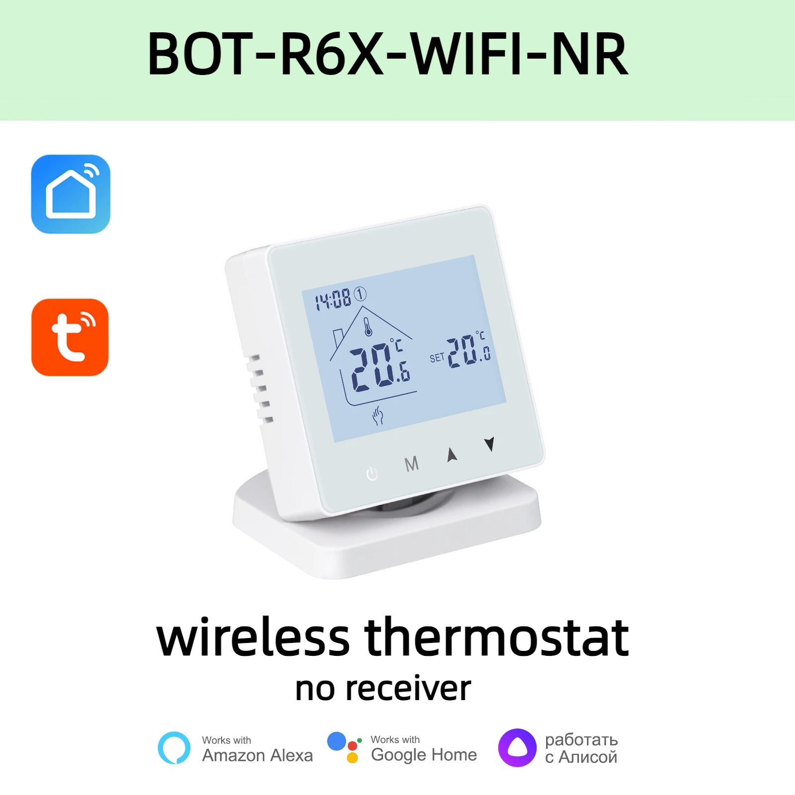 Beok Zone Heating 8-channel Wireless Thermostat Controller Central Smart Heating for Gas Boiler Water Floor Actuator System