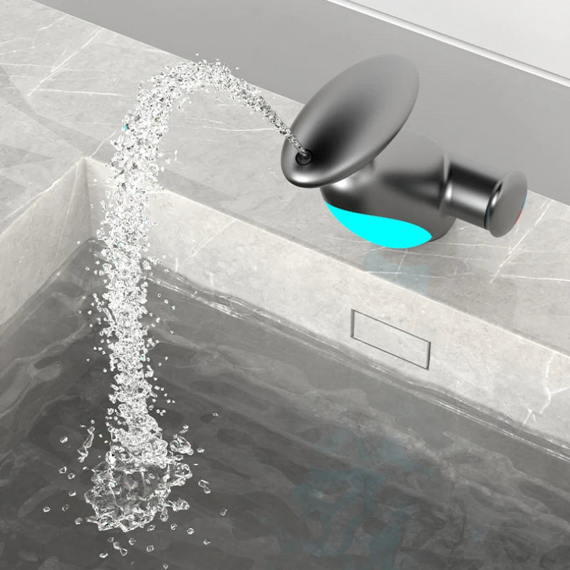 Modern Basin Faucet with Four Water Flow Options, Hot and Cold Water Mixer, Bathroom Sink Tap Faucet