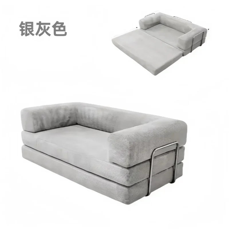 Corduroy Compression Sofa Bed Vacuum Customizable Simple Retro Vacuum Compressed Sofa Living Room Foldable Washable