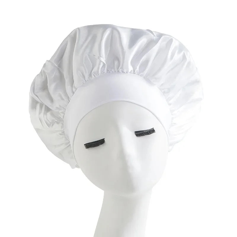 Women Satin Solid Sleeping Hat Night Sleep Cap Hair Care Bonnet Nightcap For Women Men Unisex Cap Bonnet De Nuit Shower Turban