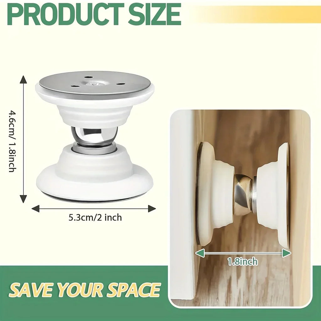 Magnetic Door Stopper Holder Free-punch Kitchen Door Stop Silicone  Anti Collision Windproof Household  Accessories Retainer