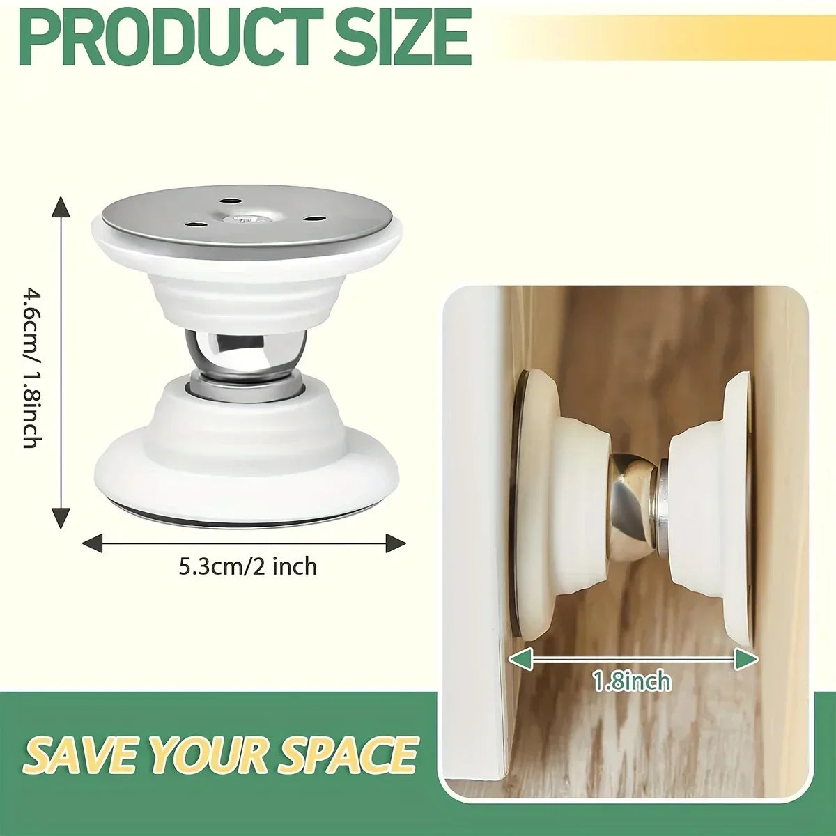 Magnetic Door Stopper Holder Free-punch Kitchen Door Stop Silicone  Anti Collision Windproof Household  Accessories Retainer