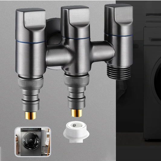 G1/2  Multi Function Washing Machine Faucet Brass Water Stop Quick Opening Angle Valve Wall Mounted  Bathroom Tool Accessories
