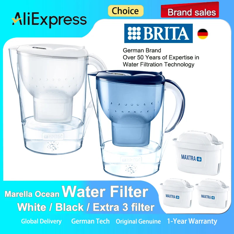 BRITA Marella Ocean 3.5L Water Filter Kettle Cartridge Purify Kettle Activate Carbon Water Filter Kettle Water Purifier