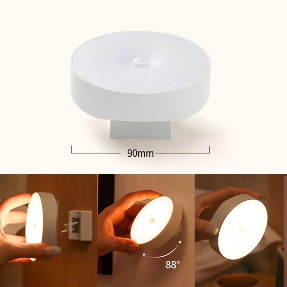 Xiaomi Night Light With Motion Sensor Lamp Rechargeable Wireless Led Rotating Magnetic Lighting For Kitchen Room Bedside Table