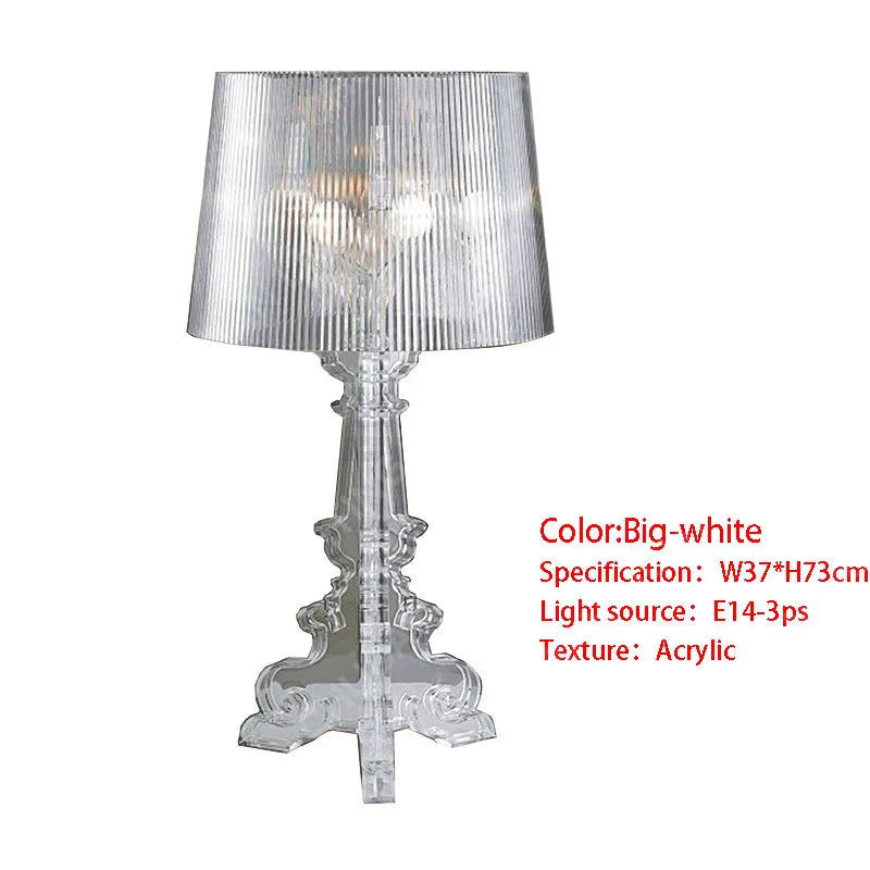 Baroque Ghosting Table Lamps  Acrylic Desk Lamp Creative Simplicity for Bedroom Study Room Personalized Decoration Room Decor