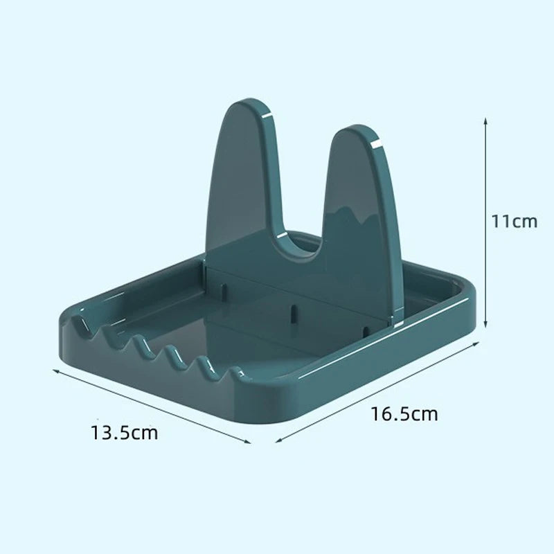 Foldable Pot Holder Plastic Spoon Holder Vertical Kitchen Storage Rack Suitable For Ladle Forks And Lid Rack Storage Rack