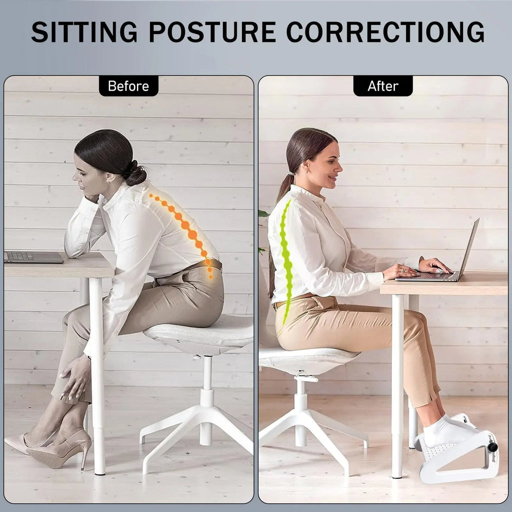 Foot Rest for Under Desk at Work Ergonomic 6 Heights Adjustable Footrest with Massage Roller Portable Under Desk Foot Stool