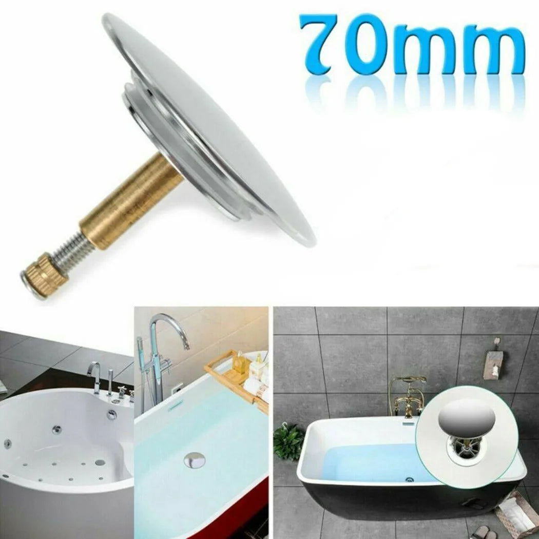 70mm Stainless Steel Kitchen Sink Filter Hole Bathtub Hair Catcher Stopper Bathroom Sewer Drain Strainer Basin Sink Waste Filter