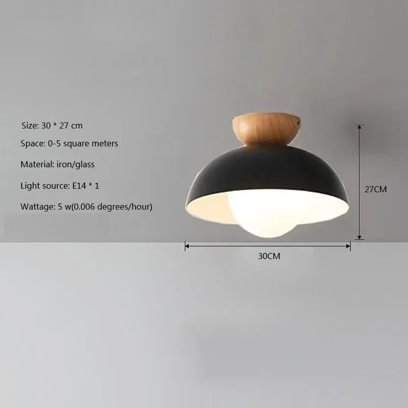 Nordic LED Ceiling Light Minimalist Wooden Hanging Lamps For Aisle Balcony Cloakroom Interior Decorative Lighting Fixture Luster