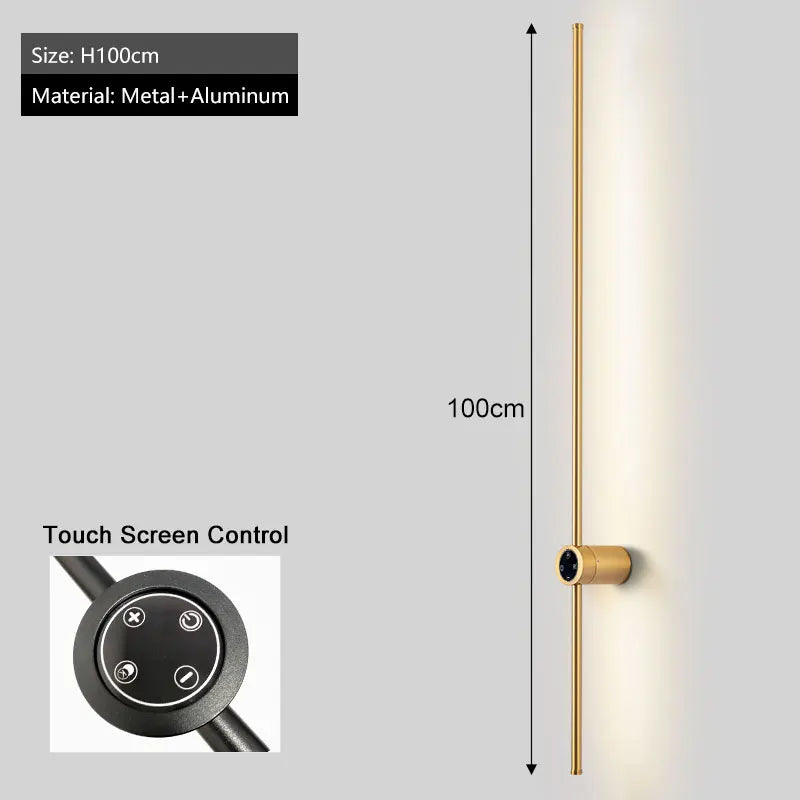 Touch Screen Control Dimming LED Wall Lights Wall Sconce Hardwire Tricolor Lights 360° Rotatable Touch Switch LED Wall Lamps