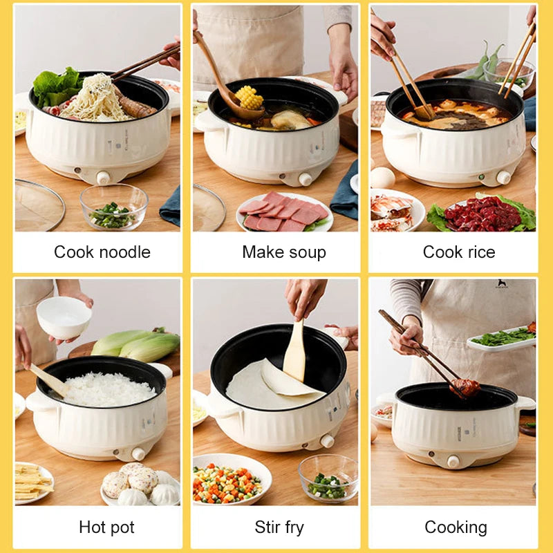 Electric MultiCookers Single/Double Layer 1-2 People Household Non-stick Pan Hotpot Noodles Rice Cooker Cooking Appliances