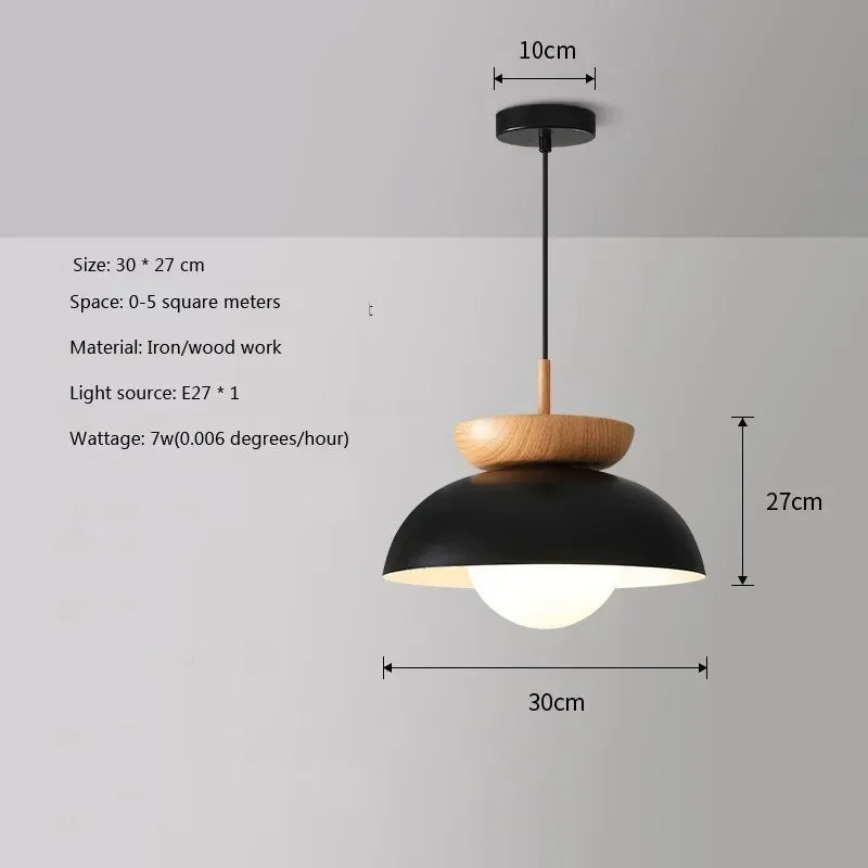 Nordic LED Ceiling Light Minimalist Wooden Hanging Lamps For Aisle Balcony Cloakroom Interior Decorative Lighting Fixture Luster