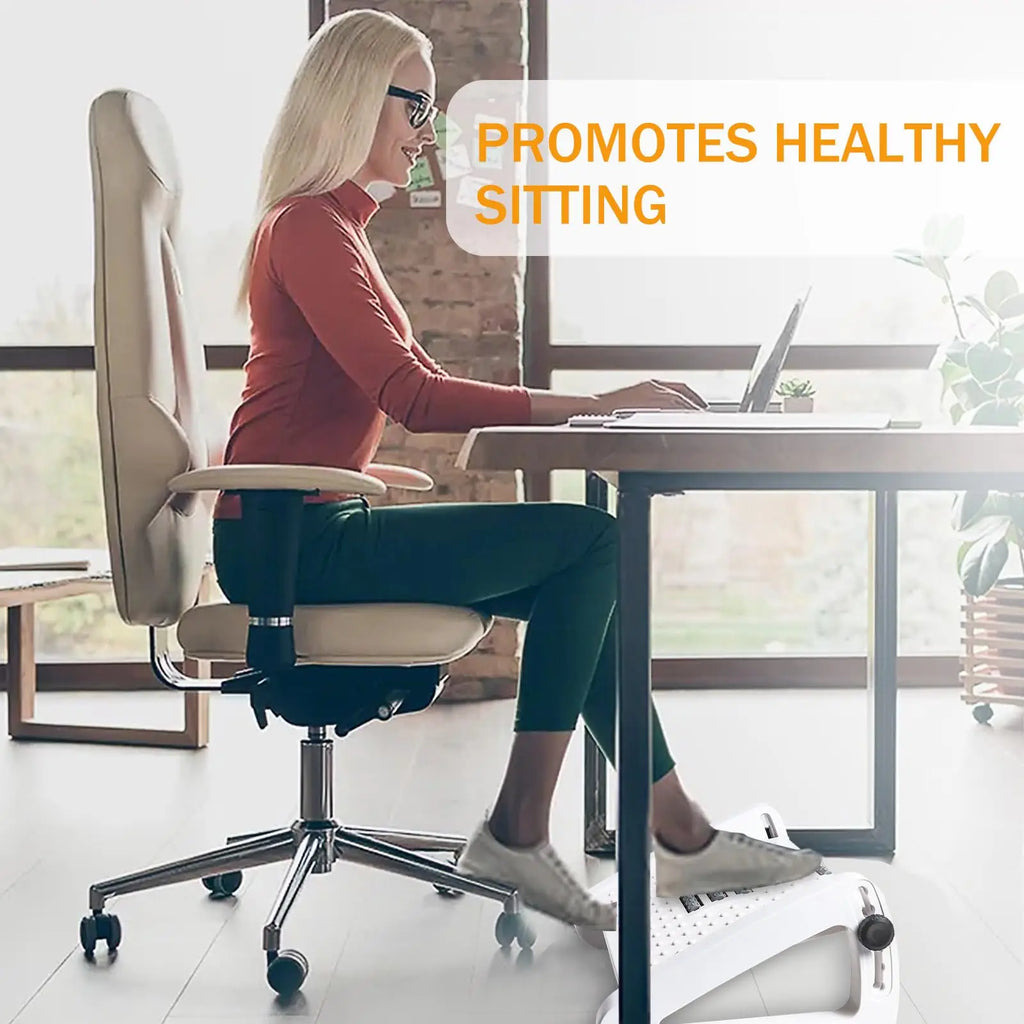 Foot Rest for Under Desk at Work Ergonomic 6 Heights Adjustable Footrest with Massage Roller Portable Under Desk Foot Stool