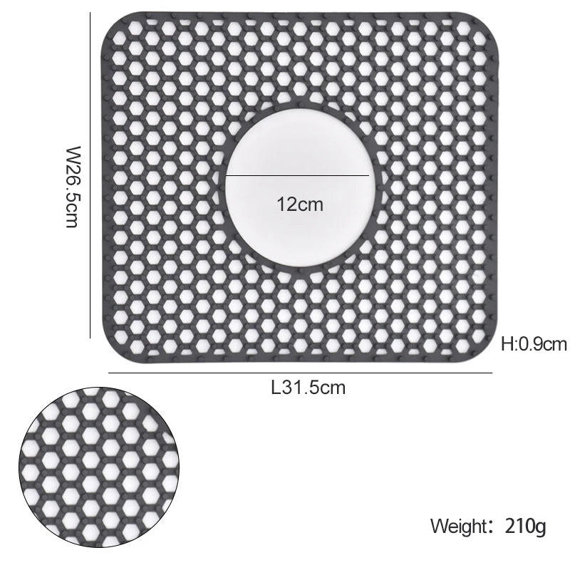 Silicone Sink Mat Heat-Resistant Sink Protectors Multifunctional Kitchen Bottom Protective Mats Kitchen Sink Grid Accessories