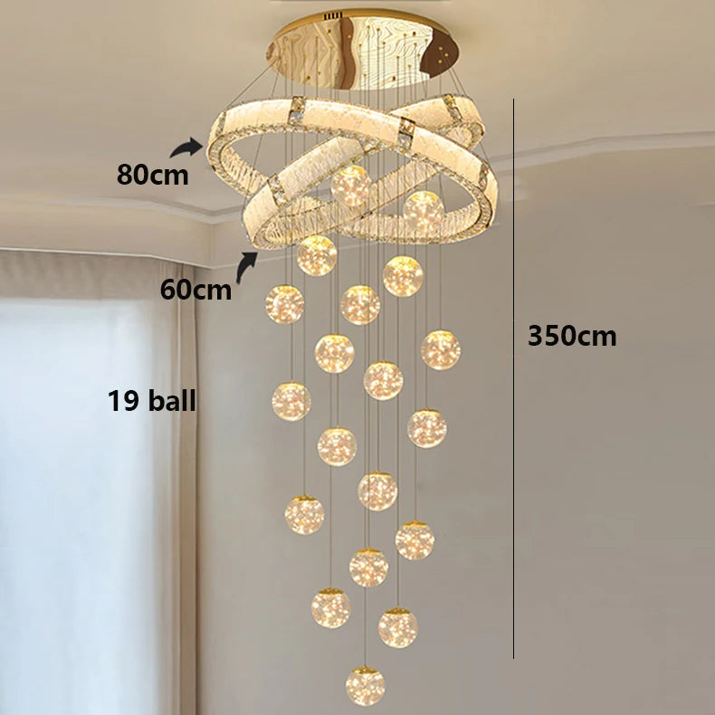Modern home decor led lights pendant light lamps forstaircase Chandeliers for living room hanging light indoor lighting