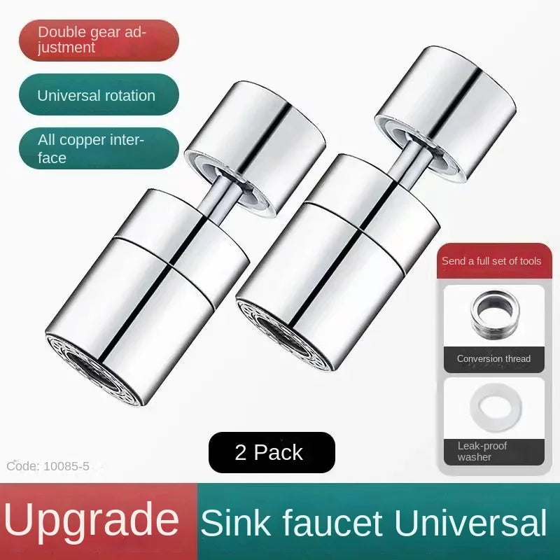 Bathroom wash basin universal faucet anti-splash nozzle can be rotated bathroom washing extension blister