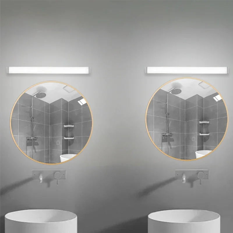 Modern LED Wall Light Hardwired Installation Mirror Vanity Light 6500K Cool Light For Bathroom Toilet Entrance Indoor Wall Lamp