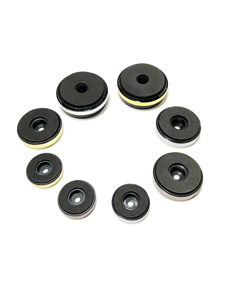 Furniture Electrical Appliances Speaker Legs Anti Slip Vibration Reduction Gold And Silver Frame Plastic Foot Pads