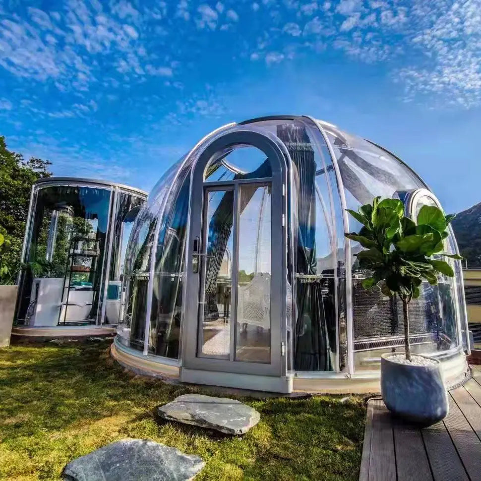 Outdoor Bubble Camping Transparent Starry Sky Dome Tent Igloo Tent Waterproof PC Dome Tent  5 years free warranty