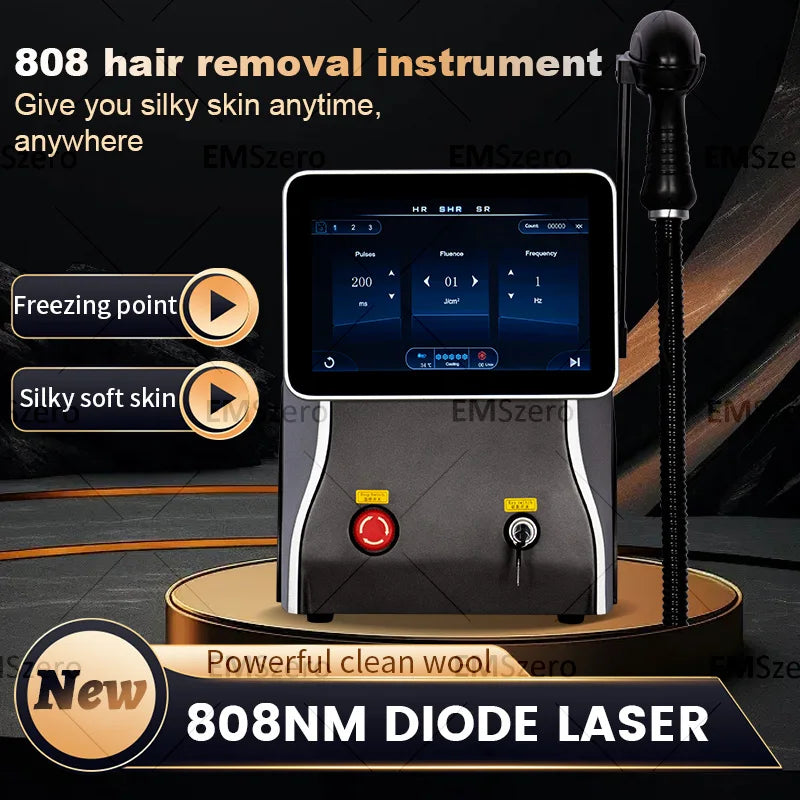 High Power 808 Laser Hair Removal Device 3 Wavelengths 755 1064 808 Diode Laser Hair Removal Machine For Full Body Hair Removal