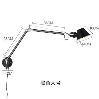 Simple Modern Foldable Wall Lights Long Swing Arm Adjustable Aluminum Sconces Lamps Telescopic Wall Lights for Bedroom