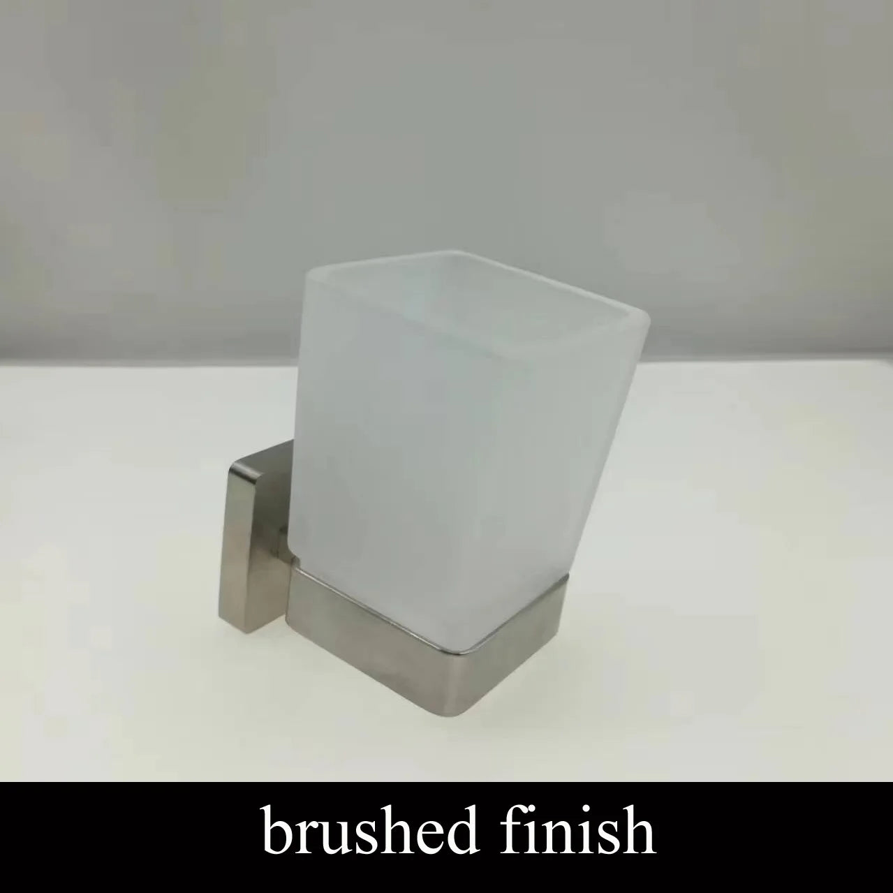 bathroom wall mounted square glass soap dish, liquid soap dispenser, toilet brush holder, toothbrush cup with SUS304 rack