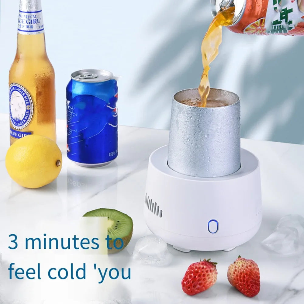 Mini USB Fast Cooling Cup Portable Instant Electric Refrigeration Cooler for Beer Wine Beverage Drink Car Home Fruit 미니냉장고