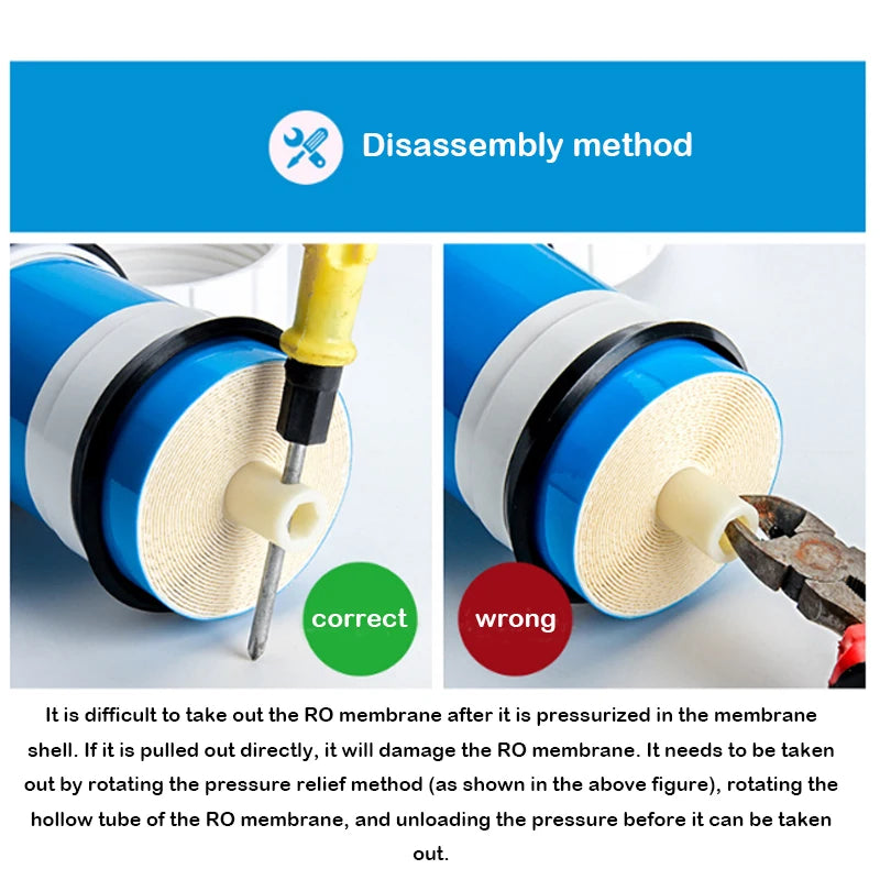 50G/75G/100G/150G Home Kitchen Reverse Osmosis RO Membrane Replacement Water System Filter Purifier Water Drinking Treatment