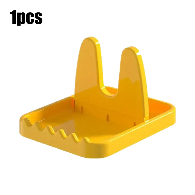 Foldable Pot Holder Plastic Spoon Holder Vertical Kitchen Storage Rack Suitable For Ladle Forks And Lid Rack Storage Rack