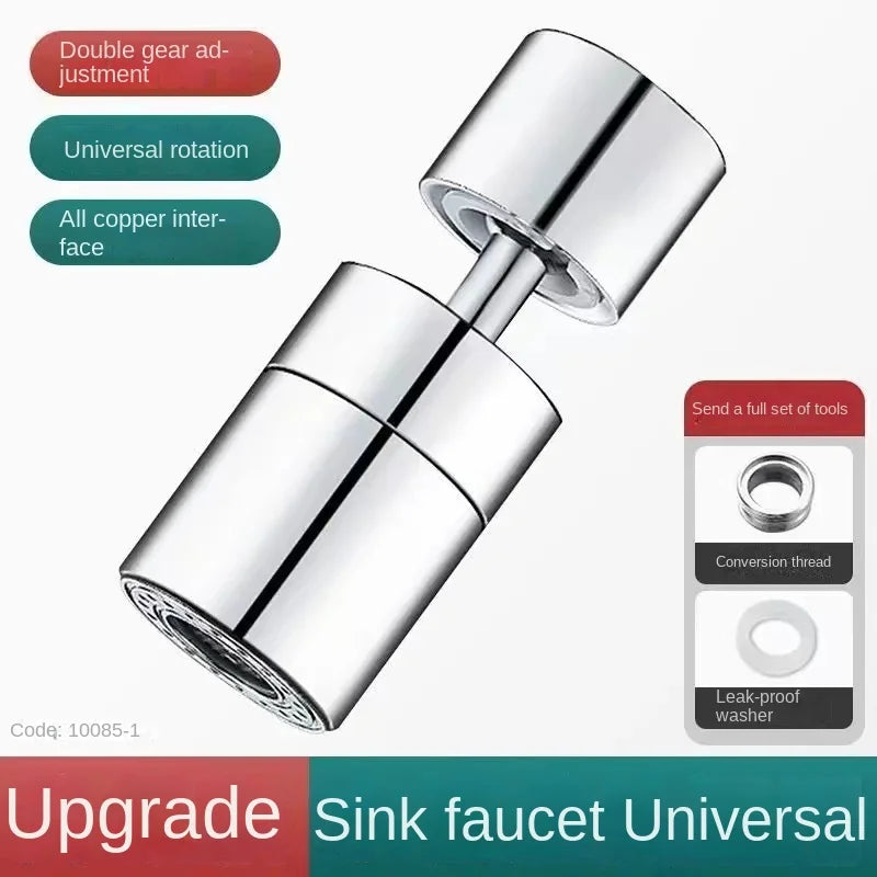 Bathroom wash basin universal faucet anti-splash nozzle can be rotated bathroom washing extension blister