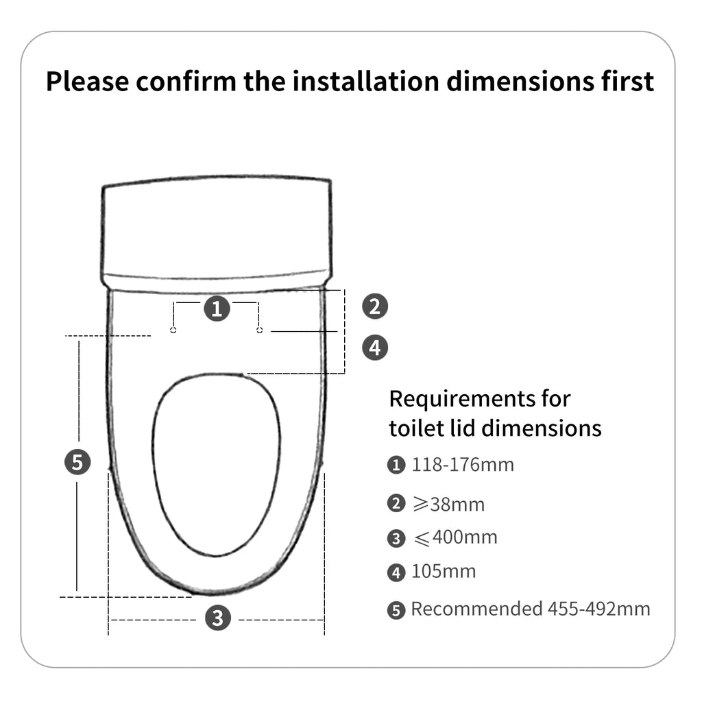 Smartmi Smartmi Smart Heated Bidet Toilet Seat with Remote Warm Air Dryer Water Wind Temperature Adjustable Toilet Seat