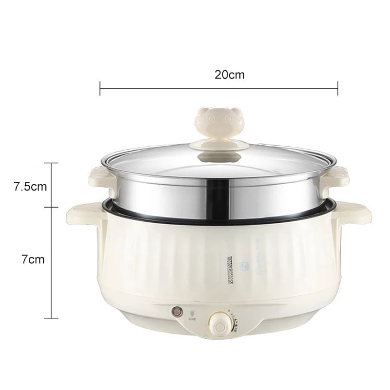 Electric MultiCookers Single/Double Layer 1-2 People Household Non-stick Pan Hotpot Noodles Rice Cooker Cooking Appliances