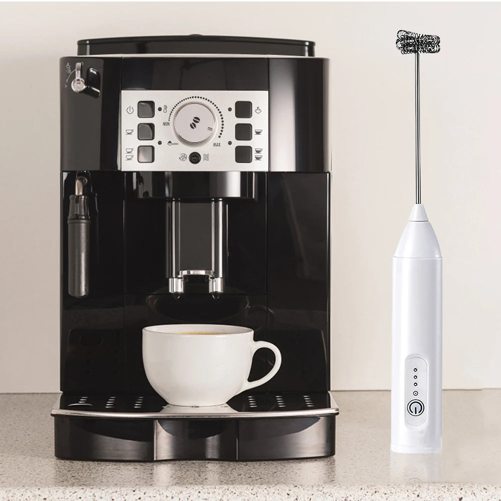 Coffee Whisk Mixer Rechargeable Electric Handle Blender Portable Coffee Cappuccino Creamer Stirrer Household Baking Tool