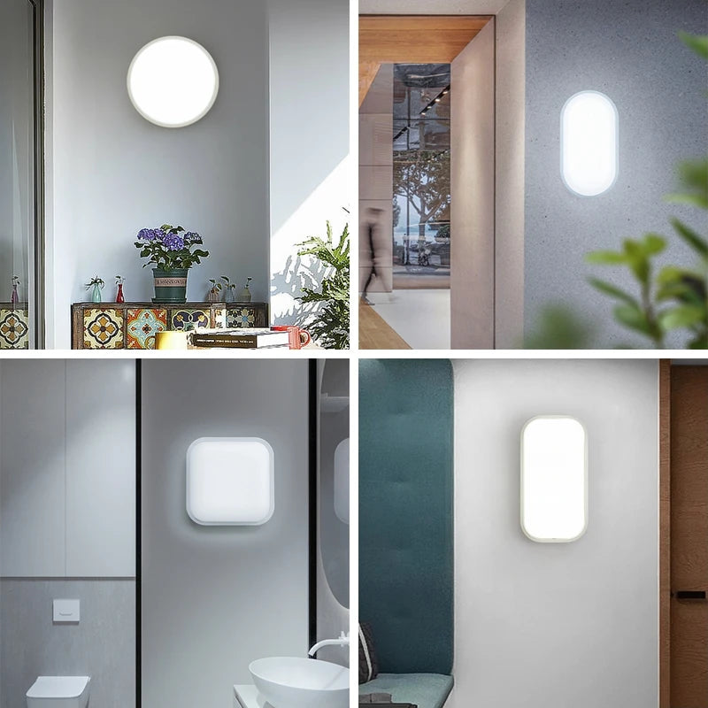 15W 20W Outdoor LED Wall Lamp AC220V Waterproof Garden Porch Surface Mounted Sconce Light Bathroom Moistureproof Ceiling Light