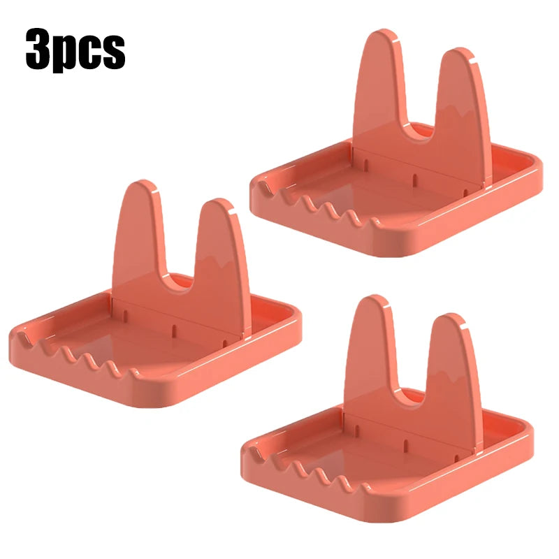 Foldable Pot Holder Plastic Spoon Holder Vertical Kitchen Storage Rack Suitable For Ladle Forks And Lid Rack Storage Rack