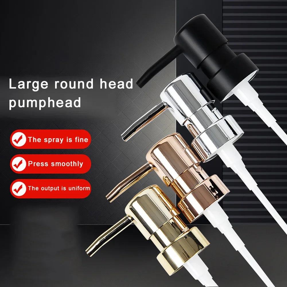 1 Set Premium Soap Pump Heads: 28 Thread, ABS Round Head Lotion Dispenser for Bath Bottles, Press Nozzle Design for Easy Use