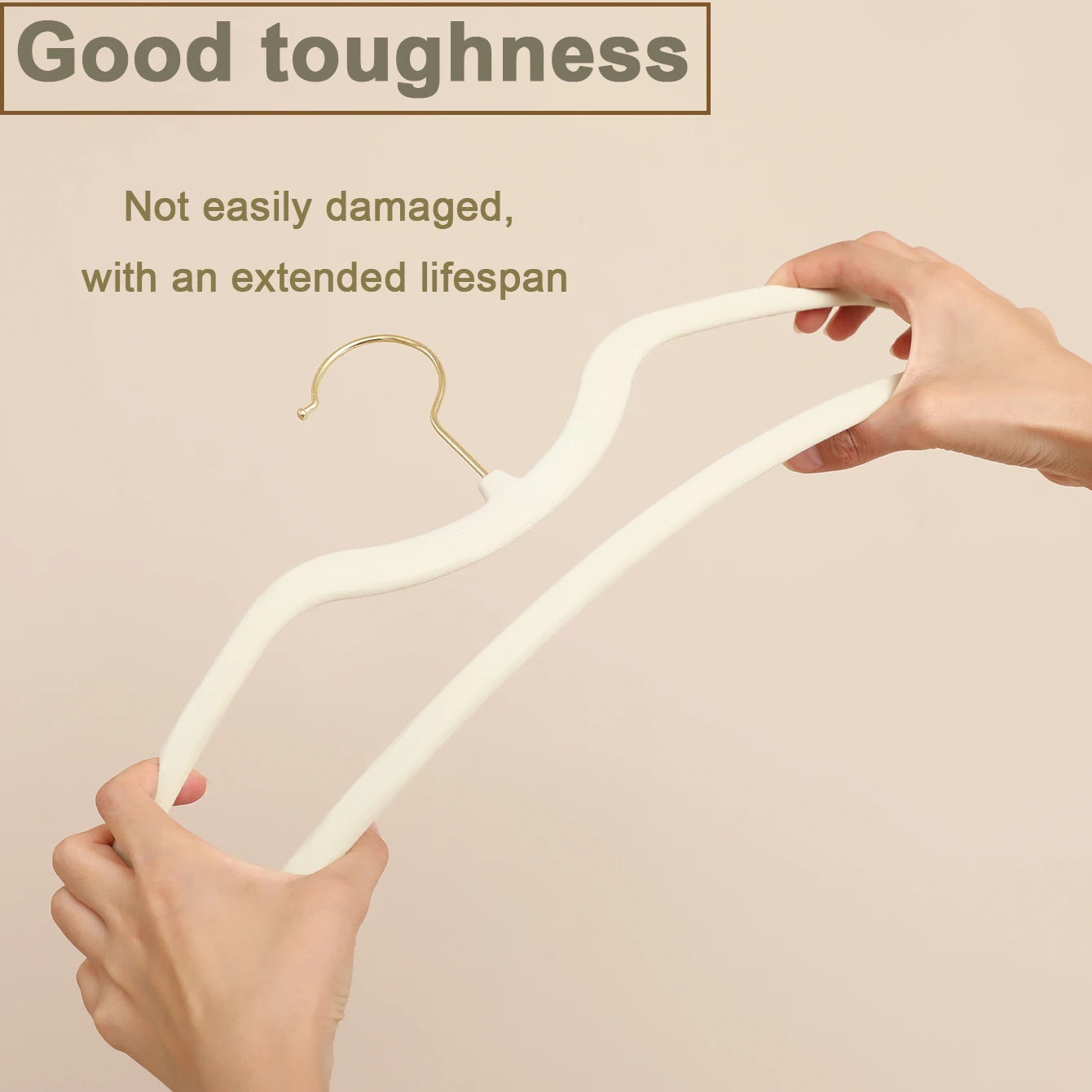 10pcsNew bedroom short neck plush anti slip plastic clothes hanger hanging pants rack enhances wardrobe space,sturdy and durable
