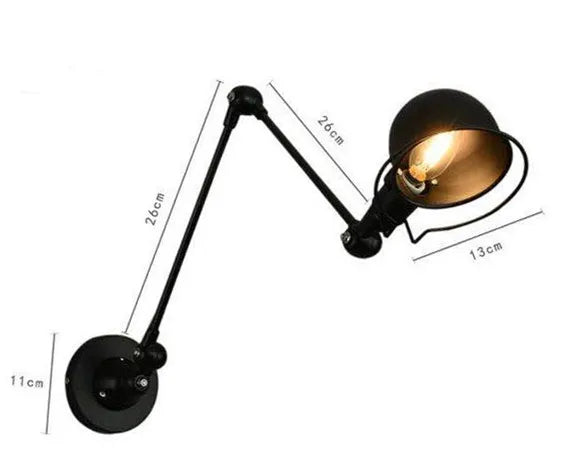 Retro Folding Wall Lamp Nordic Adjustment Wall Light Living Room Bedroom Loft Industrial Long Arm Restaurant Bar Wall Light