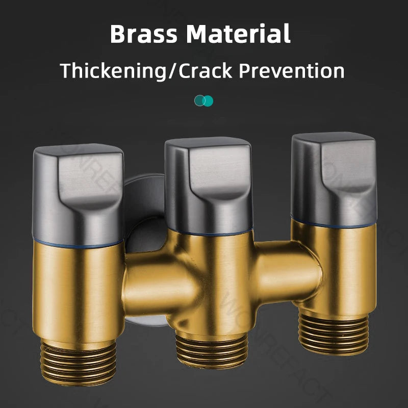 G1/2  Multi Function Washing Machine Faucet Brass Water Stop Quick Opening Angle Valve Wall Mounted  Bathroom Tool Accessories