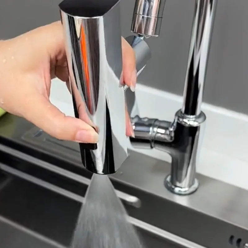Premium Copper 360° Swivel Kitchen Faucet Head - 3 Modes (Bubble/Blade/Waterfall) Anti-Splash & High Pressure