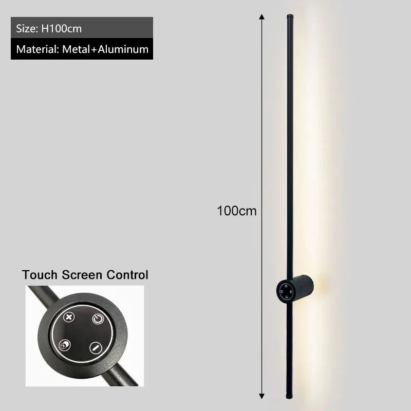Touch Screen Control Dimming LED Wall Lights Wall Sconce Hardwire Tricolor Lights 360° Rotatable Touch Switch LED Wall Lamps