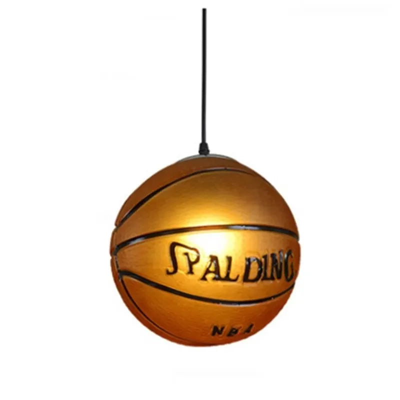 Basketball Pendant Light Modern LED Chandelier for Kids Room Living Room & Restaurant Sports Themed Hanging Fixture