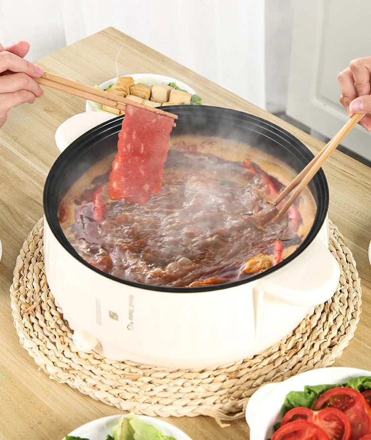 Electric MultiCookers Single/Double Layer 1-2 People Household Non-stick Pan Hotpot Noodles Rice Cooker Cooking Appliances