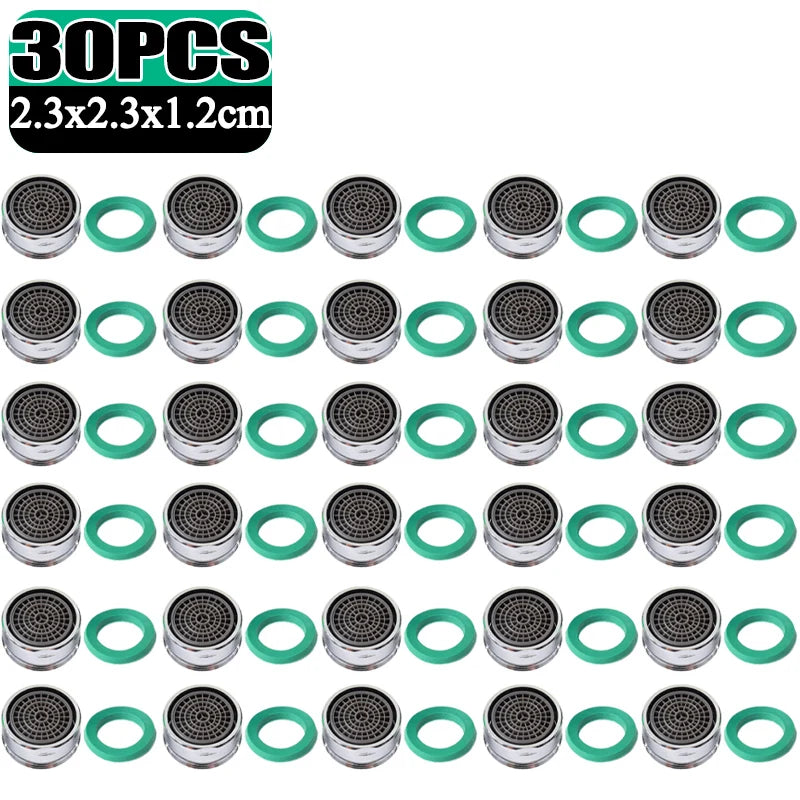 1/30x Faucet Aerator Replaceable Parts Tap Filter Nozzle Household Saving Water Kitchen Bathroom Sink Thread Faucet Bubbler