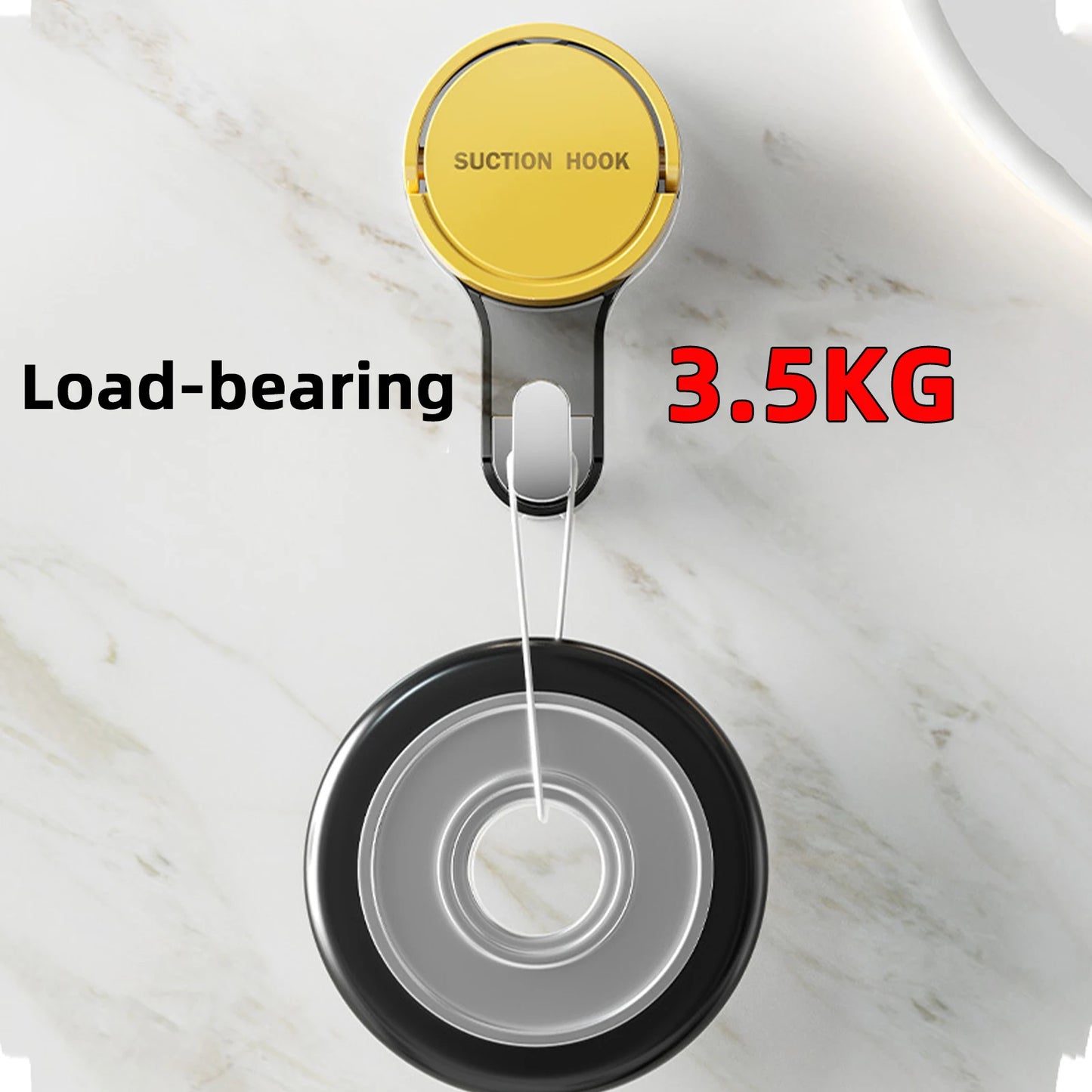 Suction Hooks Strong Vacuum Power Traceless No-Drilling Adhesive Hooks for Home Bathroom Kitchen Door Back and Toilet Area